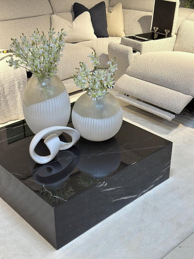 Black Marquino Marble Coffee Table - Al Rugaib Furniture