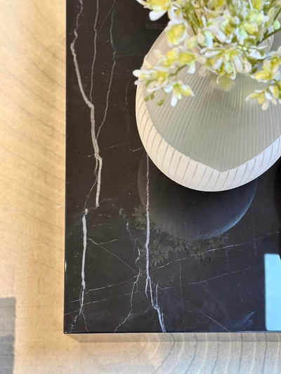 Black Marquino Marble Side Table - Al Rugaib Furniture