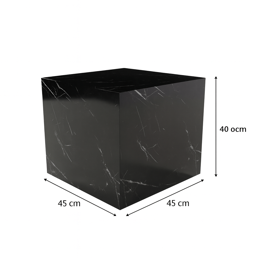 Black Marquino Marble Side Table Accent & End Tables| Roots Furniture