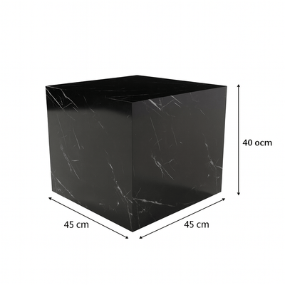Black Marquino Marble Side Table - Al Rugaib Furniture