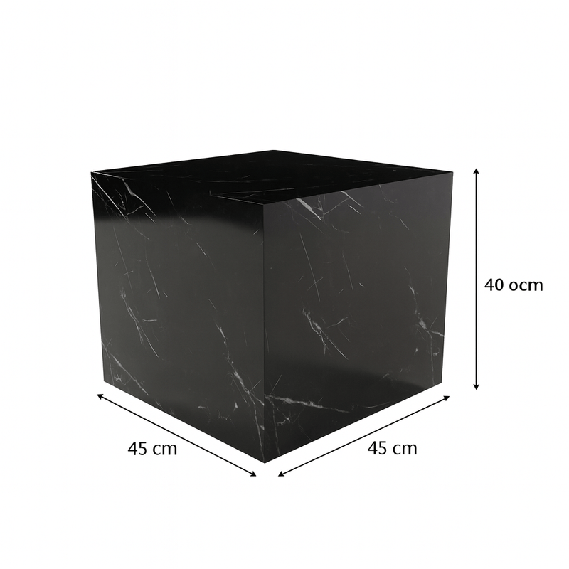Black Marquino Marble Side Table - Al Rugaib Furniture