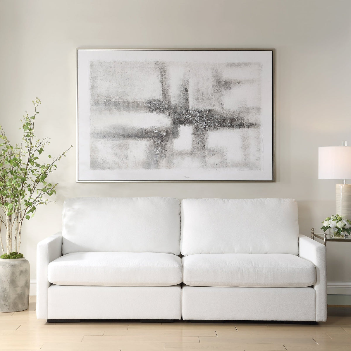 BLACK & WHITE ABSTRACT Hand Painted Canvas Paintings & Pictures| Uttermost