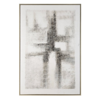 BLACK & WHITE ABSTRACT Hand Painted Canvas - Al Rugaib Furniture