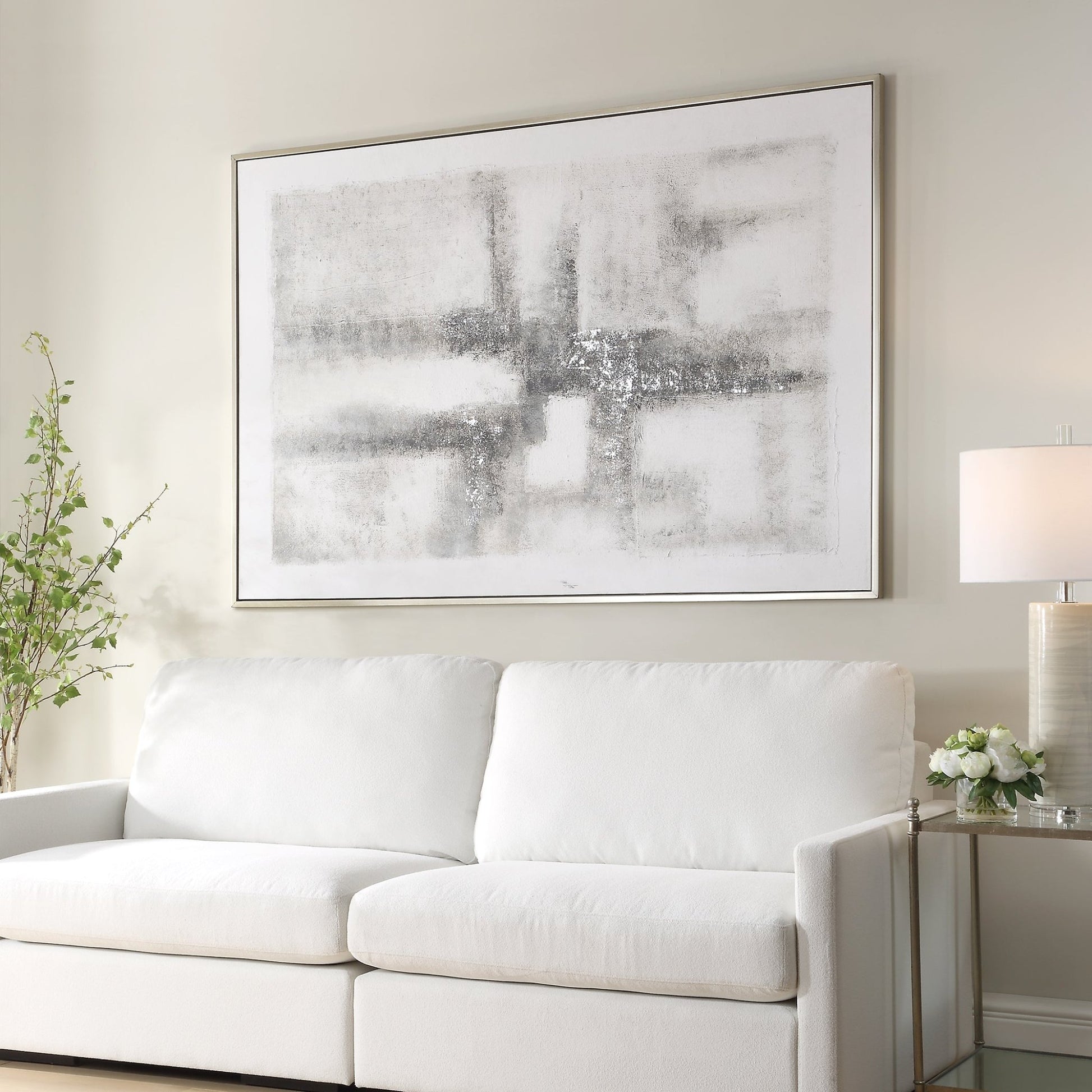 BLACK & WHITE ABSTRACT Hand Painted Canvas Paintings & Pictures| Uttermost