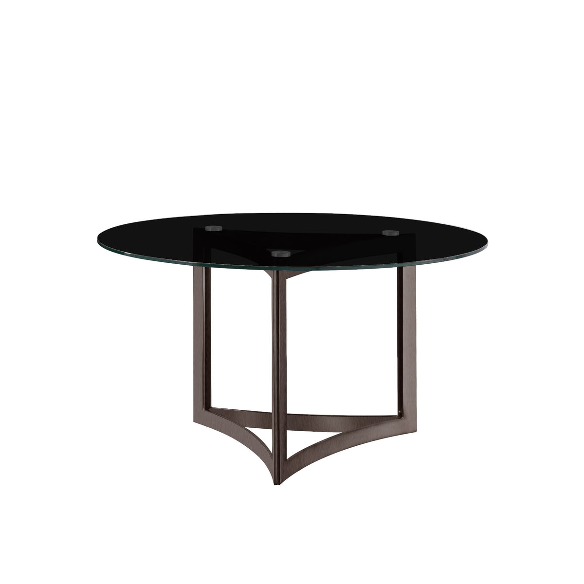 Alexa Dining Table Bronze Base and 130 CM Round Black Glass