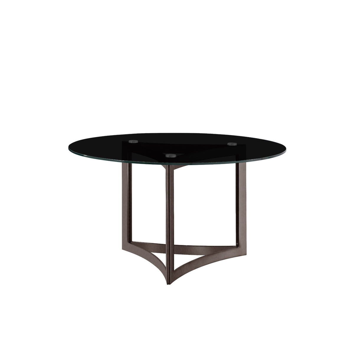 Alexa Dining Table Bronze Base and 150 CM Round Black Glass