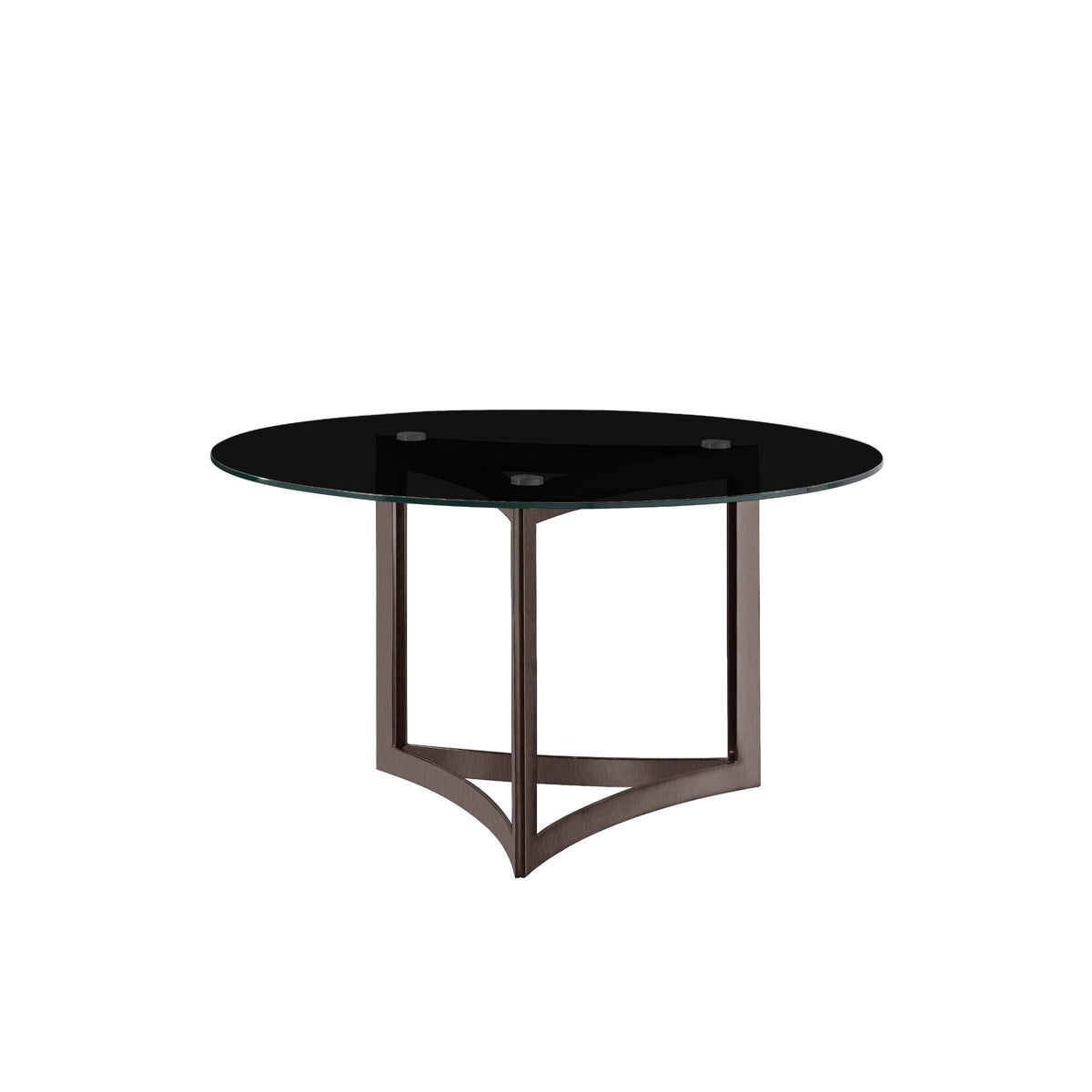 Alexa Dining Table Bronze Base and 180 CM Round Black Glass