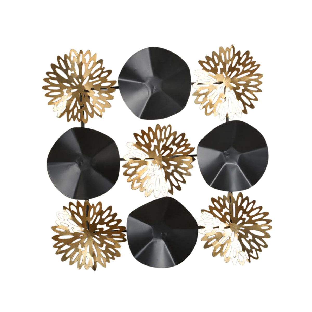 BLACK/GOLD SQUARE METAL WALL DECOR Wall Decors| Sagebrook Home
