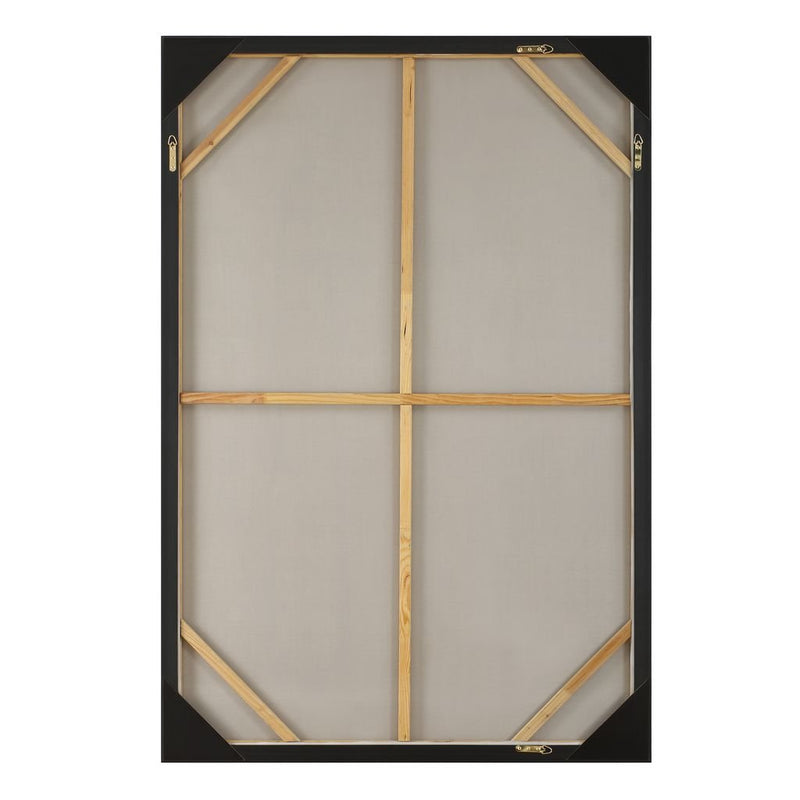 BLACK/SILVER ABSTRACT Hand Painted Canvas - Al Rugaib Furniture