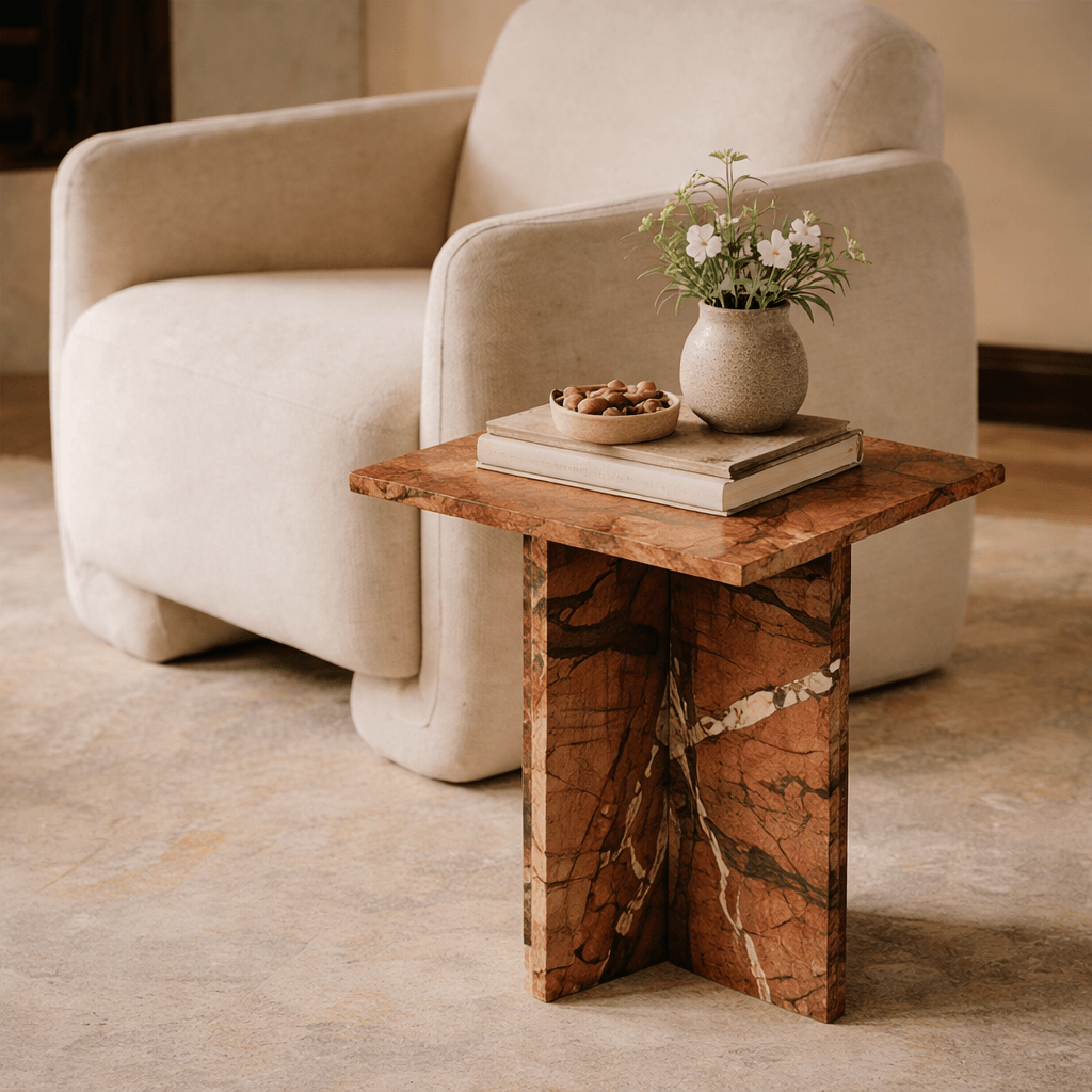 Blair Accent Table Golden Forest Marble Table Sets| Moe's Home