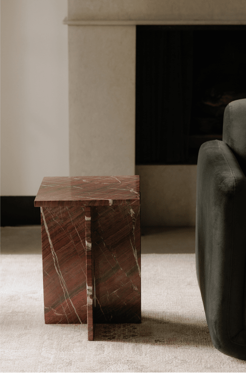 Blair Accent Table Rosso Levanto Marble Table Sets| Moe's Home