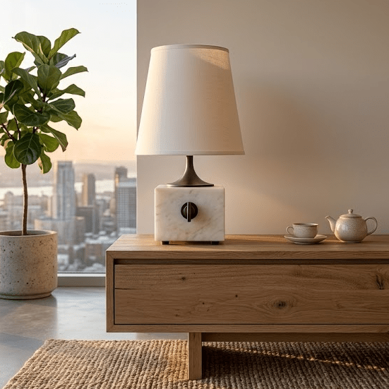 Blockhead Mini Lamp - Bronze Table Lamps| Uttermost