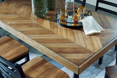 Blondon RECT DRM Table Set (7/CN) - Al Rugaib Furniture