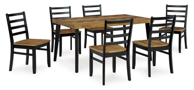 Blondon RECT DRM Table Set (7/CN) - Al Rugaib Furniture