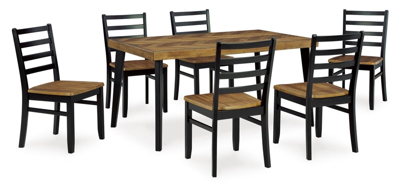 Blondon RECT DRM Table Set (7/CN) - Al Rugaib Furniture