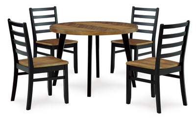 Blondon Round DRM Table Set (5/CN) - Al Rugaib Furniture