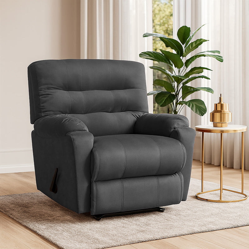 Bloom Rest | Velvet Rocking & Rotating Recliner Chair - Al Rugaib Furniture