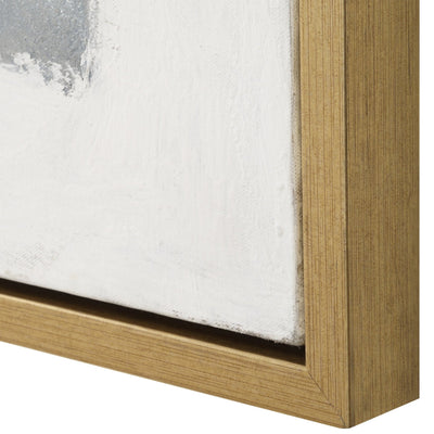 BLUE GOLD ABSTRACT Hand Painted Canvas - Al Rugaib Furniture