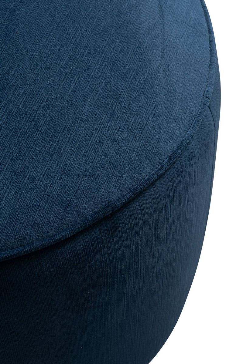 Blue Linen Ottoman W55.5xH44cm - Al Rugaib Furniture