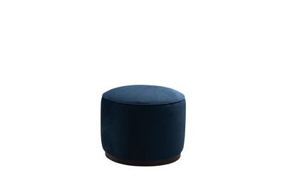Blue Linen Ottoman W55.5xH44cm - Al Rugaib Furniture