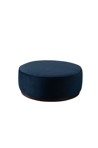 Blue Linen Ottoman W91xH36cm - Al Rugaib Furniture