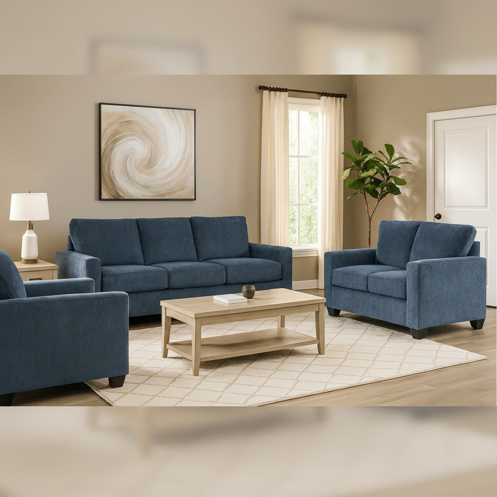 Blue Rannis Sofa Set Living Room Sets| Ashley Homestore