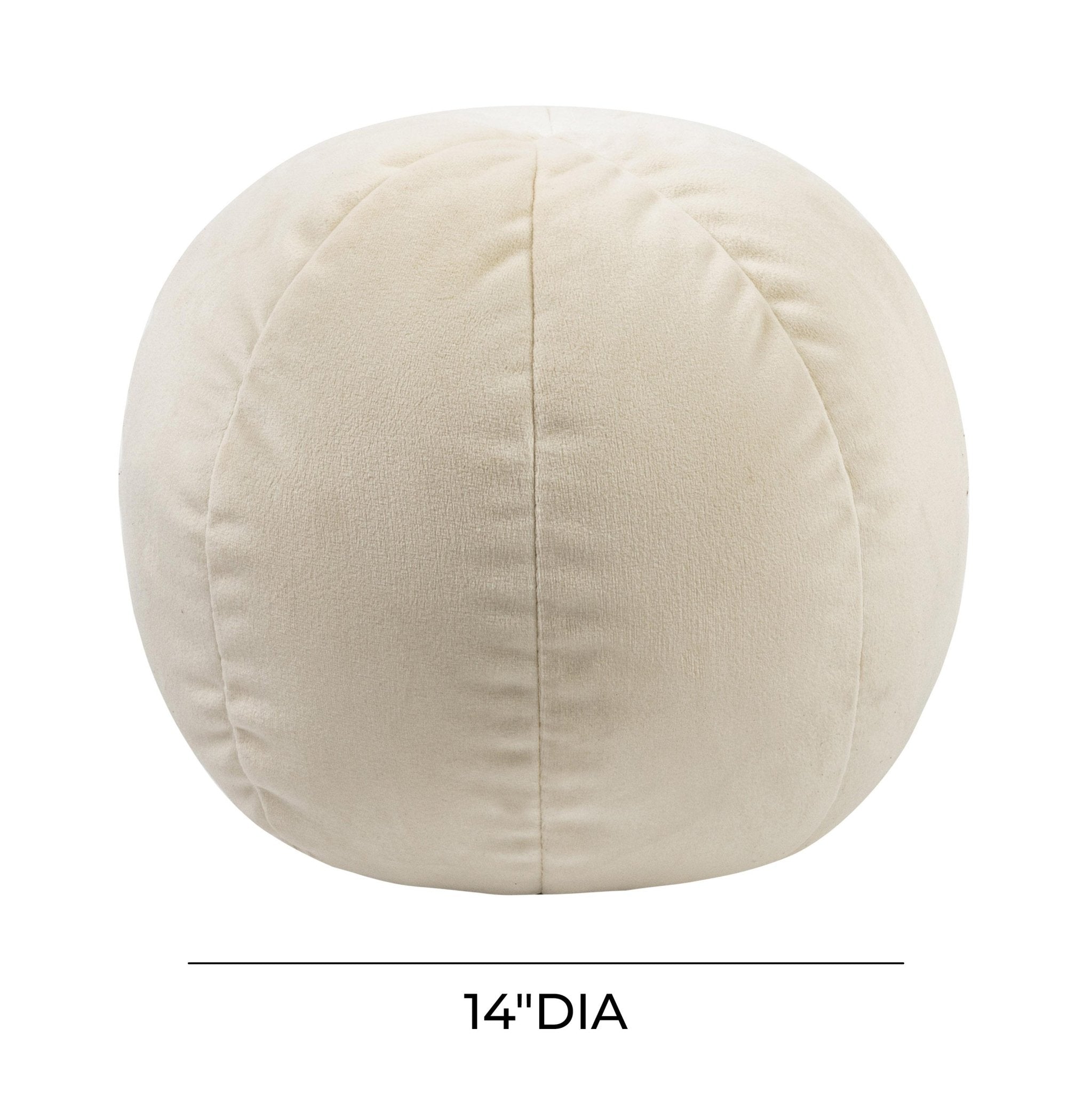 Boba 14" Cream Velvet Pillow Pillows| TOV