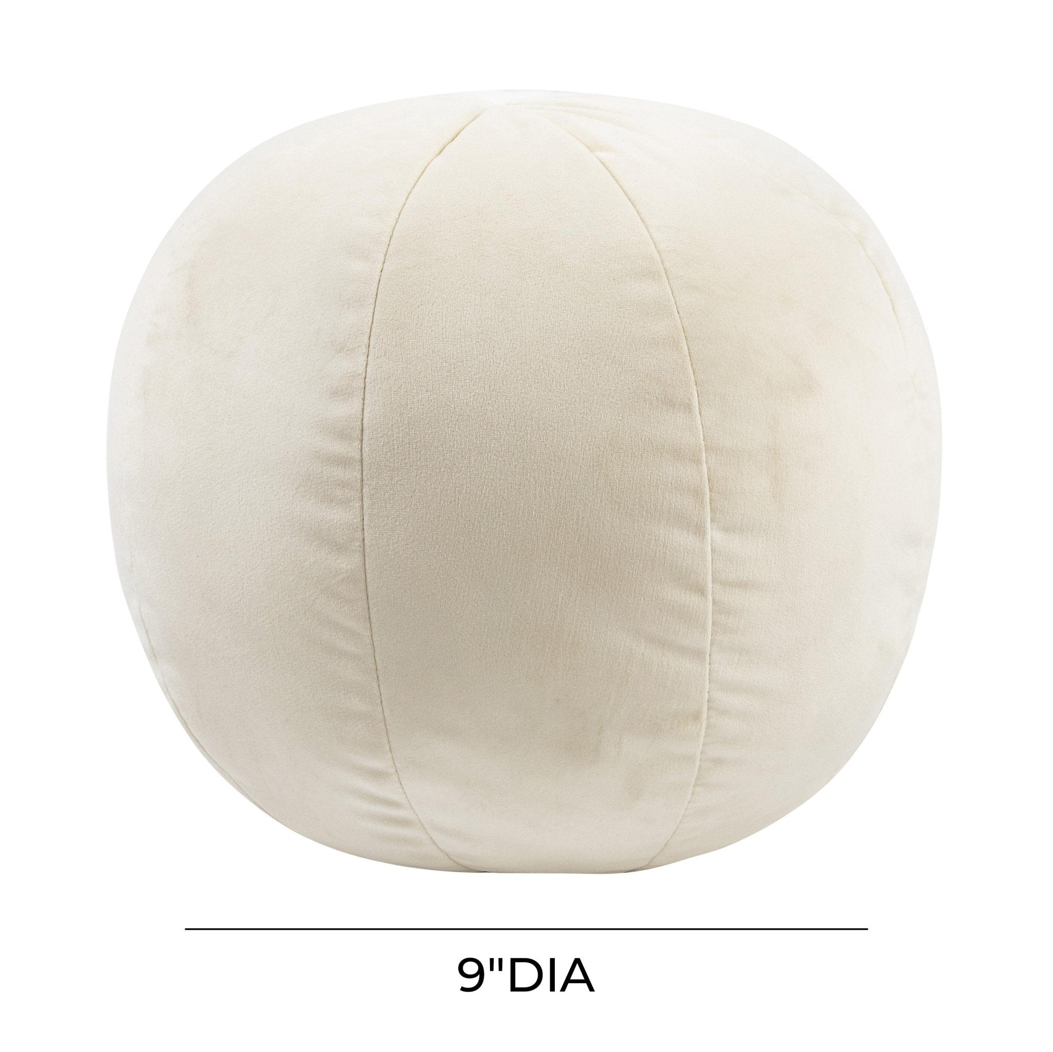 Boba 9" Cream Velvet Pillow Pillows| TOV