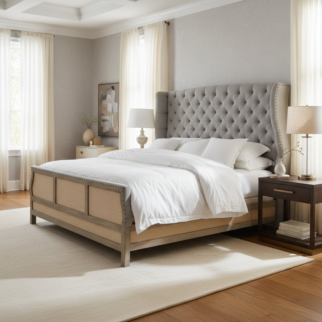 Boheme Bon Vivant De-Constructed Queen Uph Bed Beds| Hooker