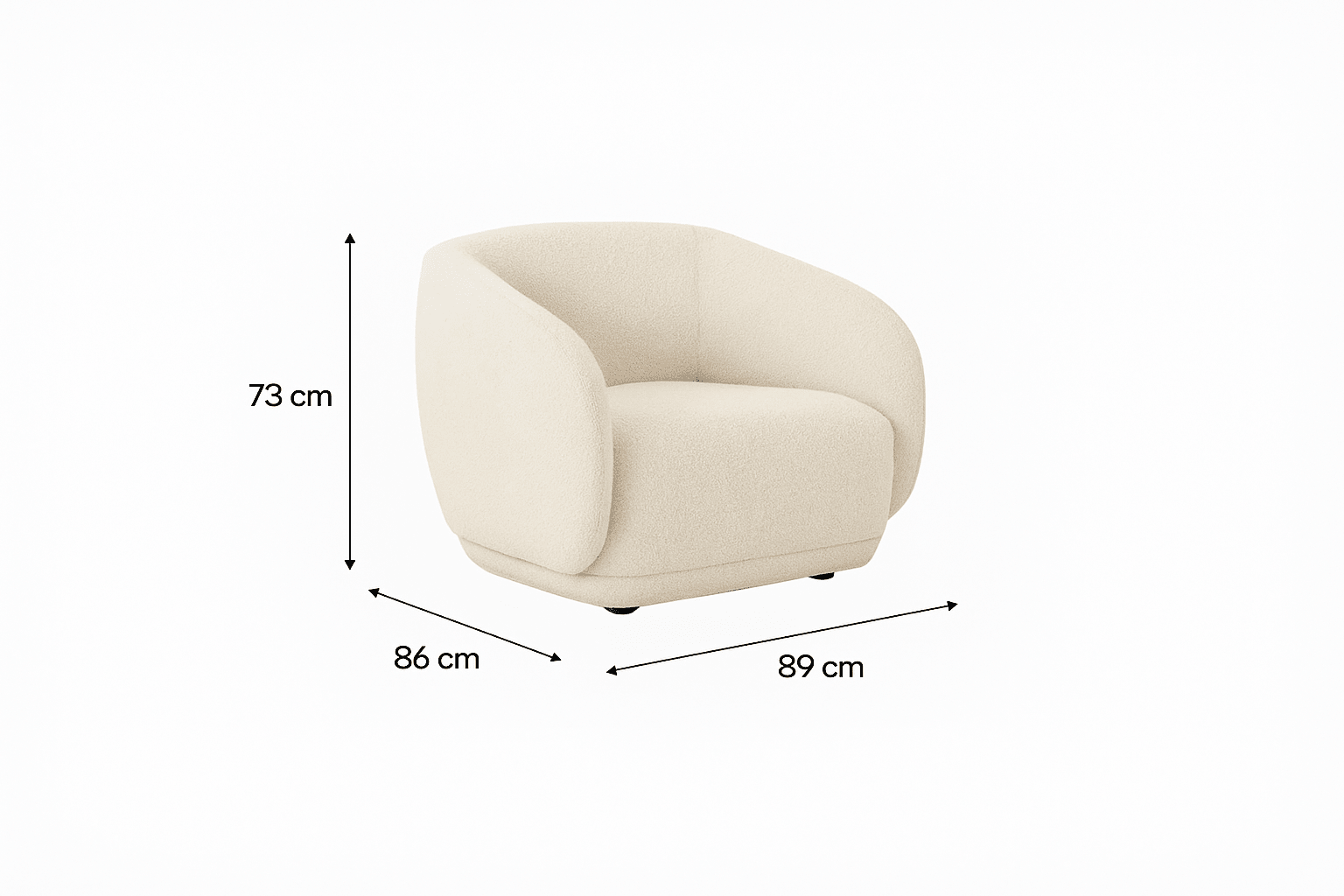 Boho Boucle 1 Seater Chairs| Roots Furniture