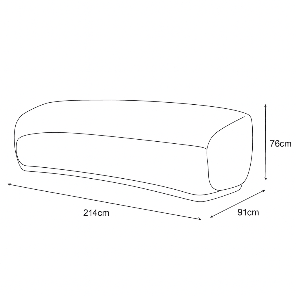 Boho Boucle Sofa (214/240/275cm) XL Sofas| Roots Furniture