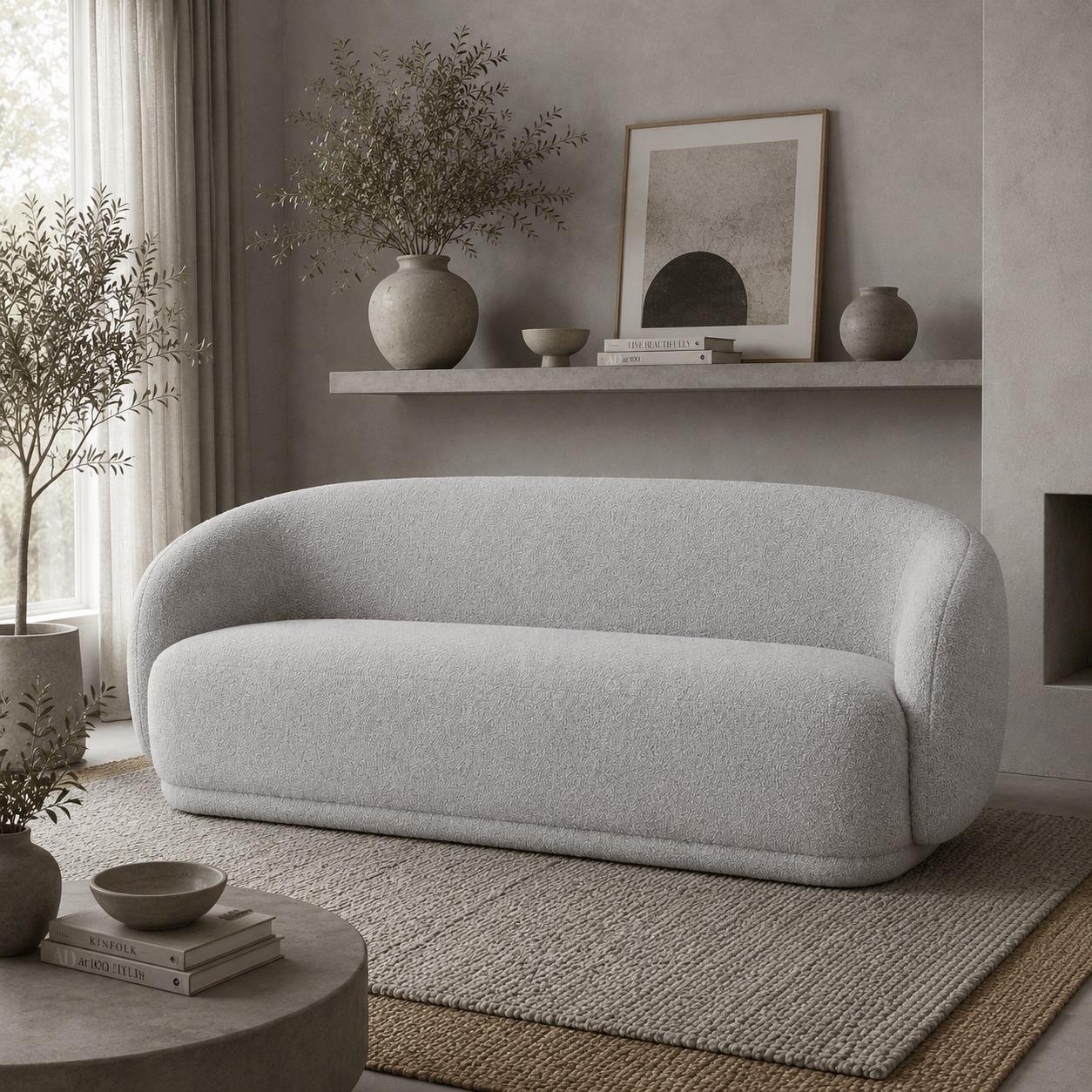 Boho Boucle Sofa (214/240/275cm) XL Sofas| Roots Furniture