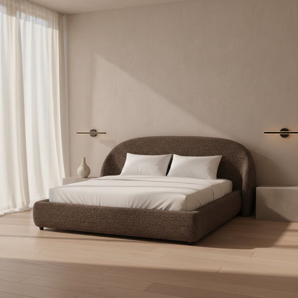 Boho Brown Tweed Twin bed Beds| Roots Furniture