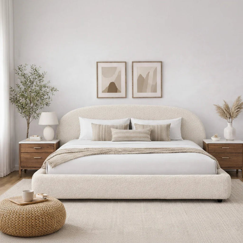 Boho Cream King bed 180 cm matress