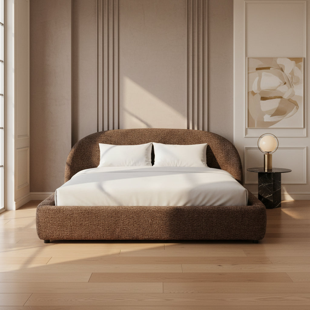 Boho Pumpkin Tweed Single bed 120 cm matress Beds| Roots Furniture
