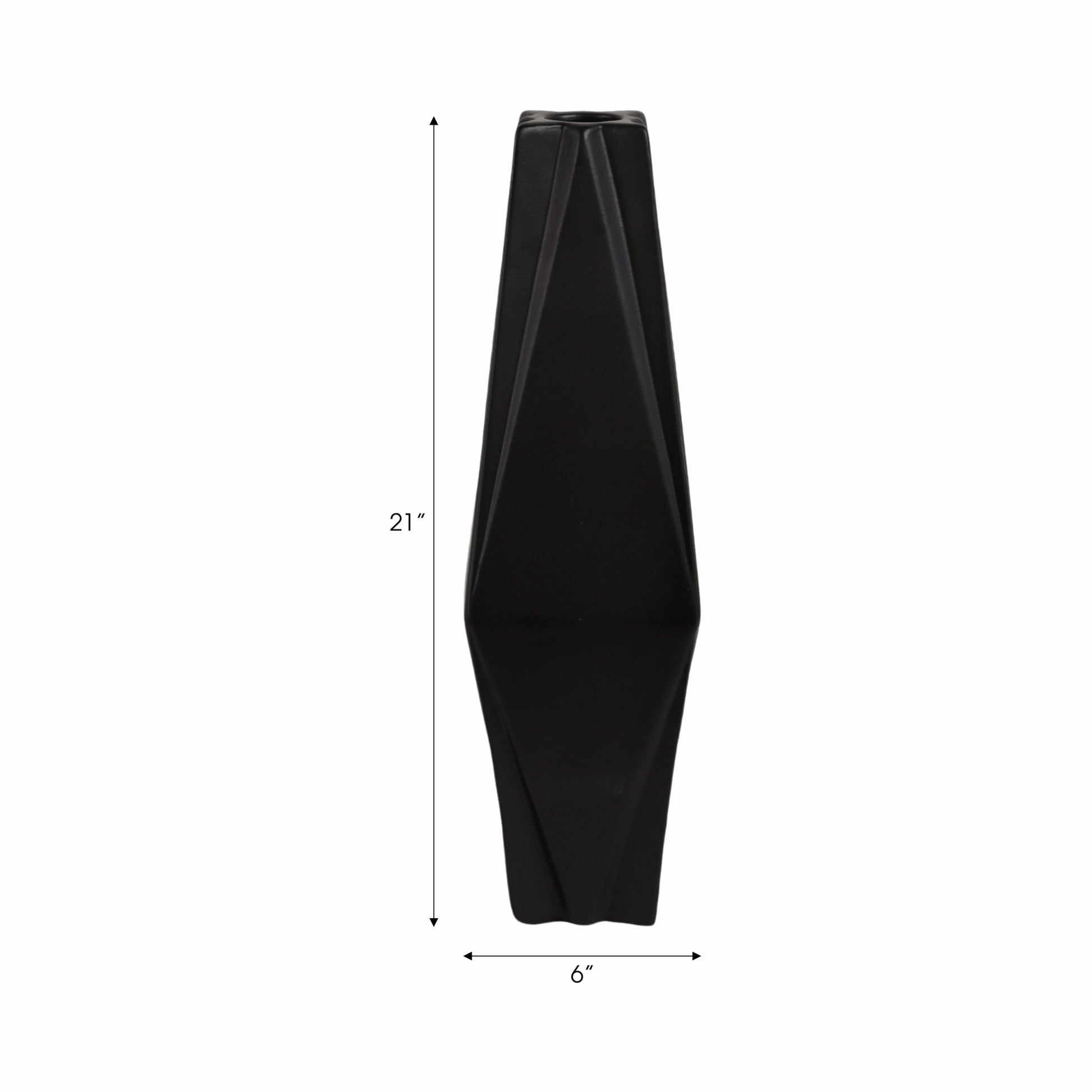 Bonney Black Cer Vase Vases and Jars| Sagebrook Home