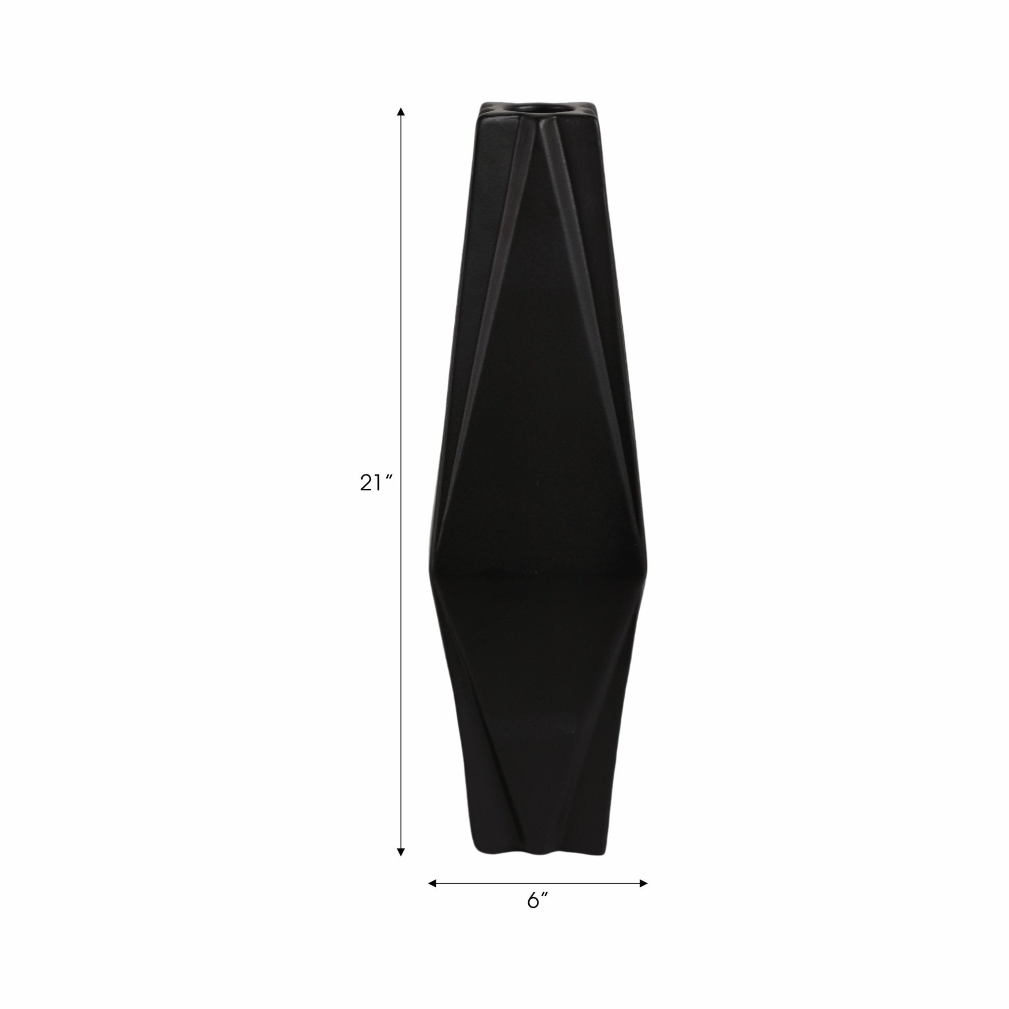 Bonney Black Cer Vase Vases and Jars| Sagebrook Home