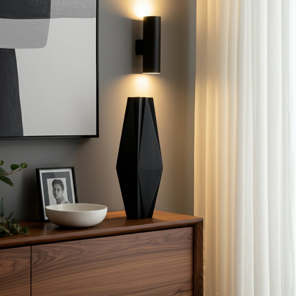 Bonney Black Cer Vase Vases and Jars| Sagebrook Home