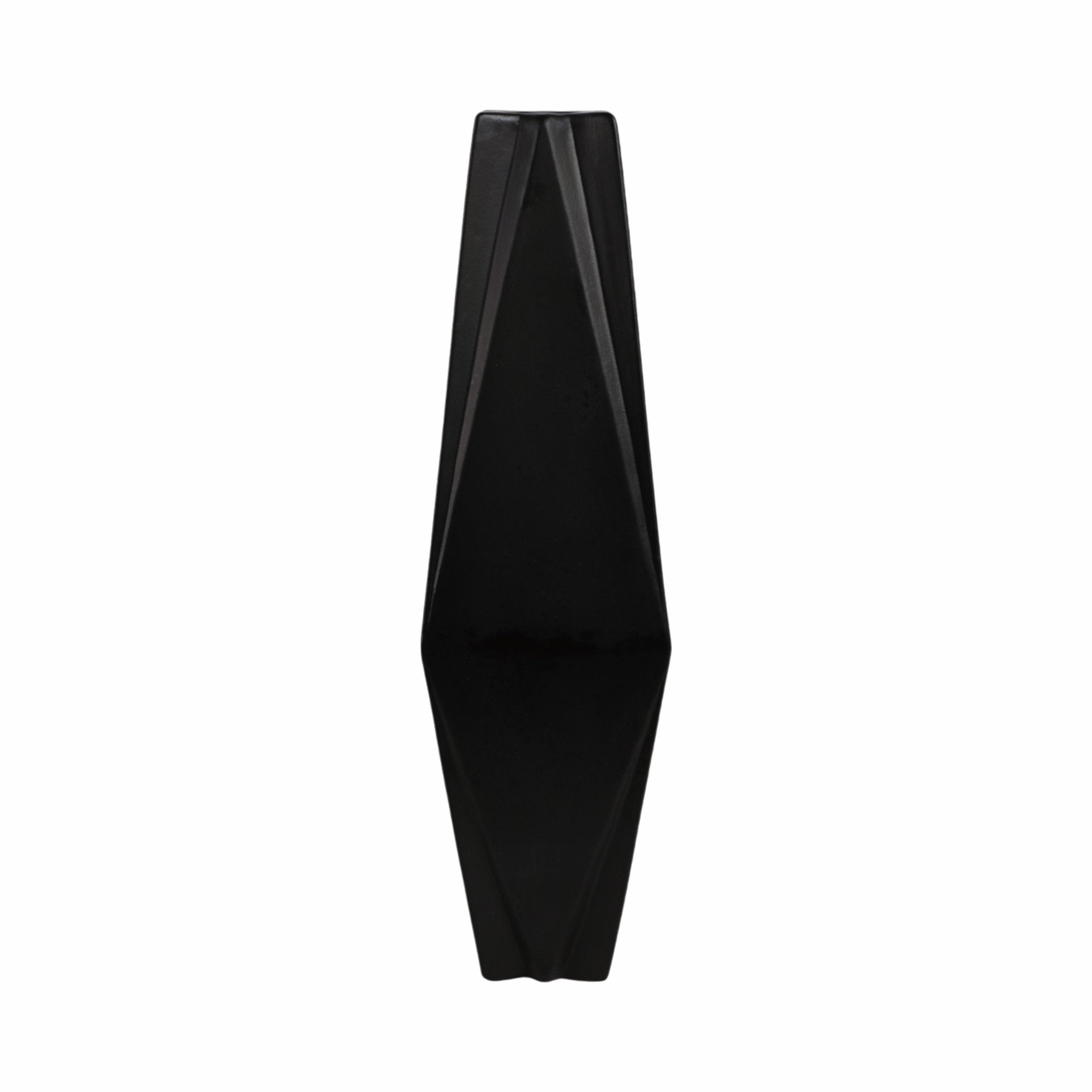 Bonney Black Cer Vase Vases and Jars| Sagebrook Home
