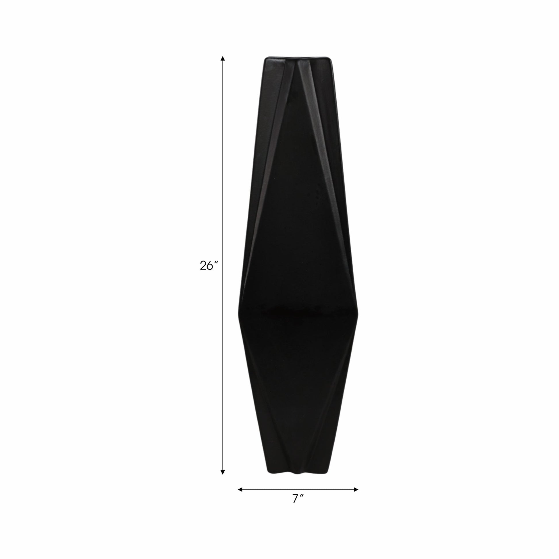 Bonney Black Cer Vase Vases and Jars| Sagebrook Home