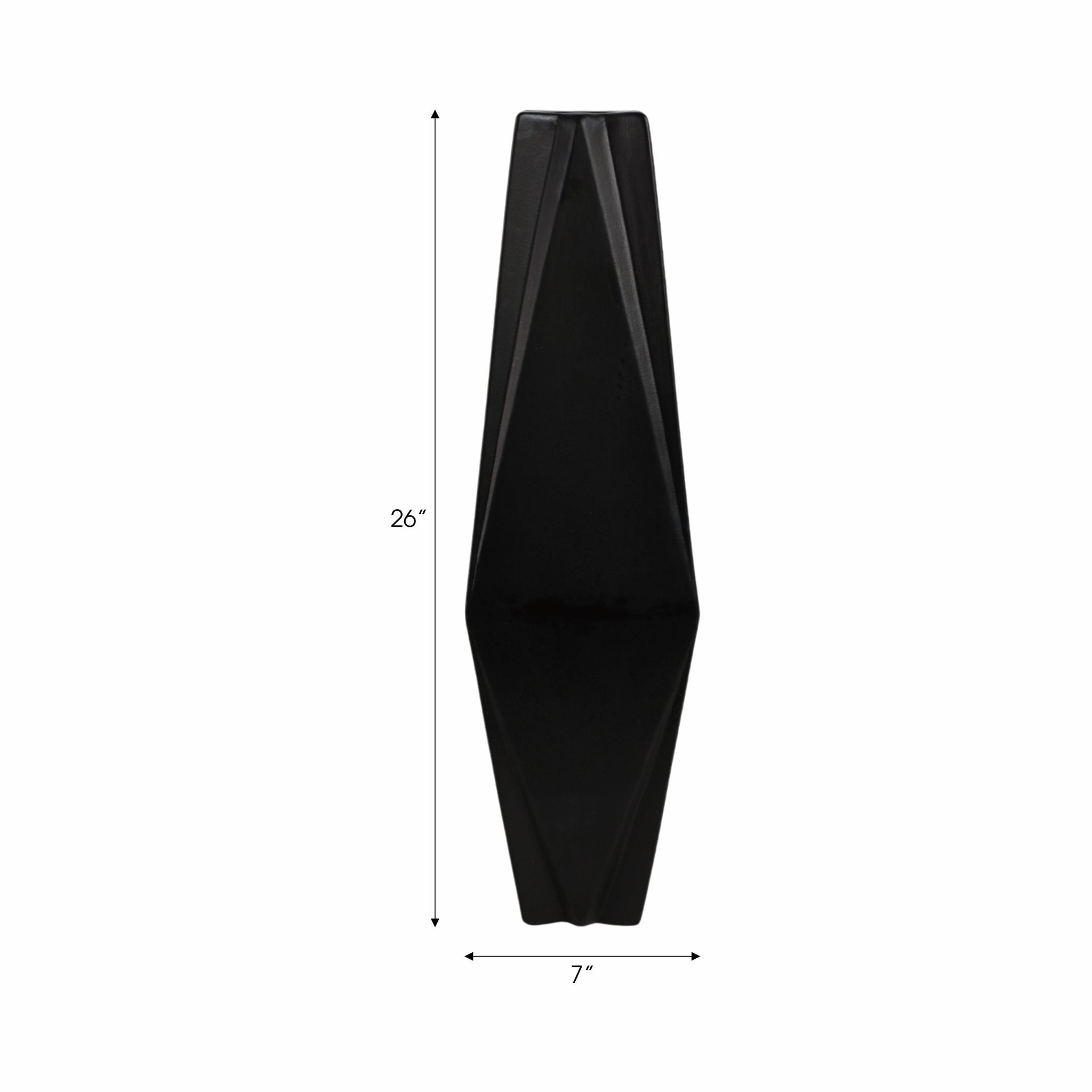 Bonney Black Cer Vase Vases and Jars| Sagebrook Home
