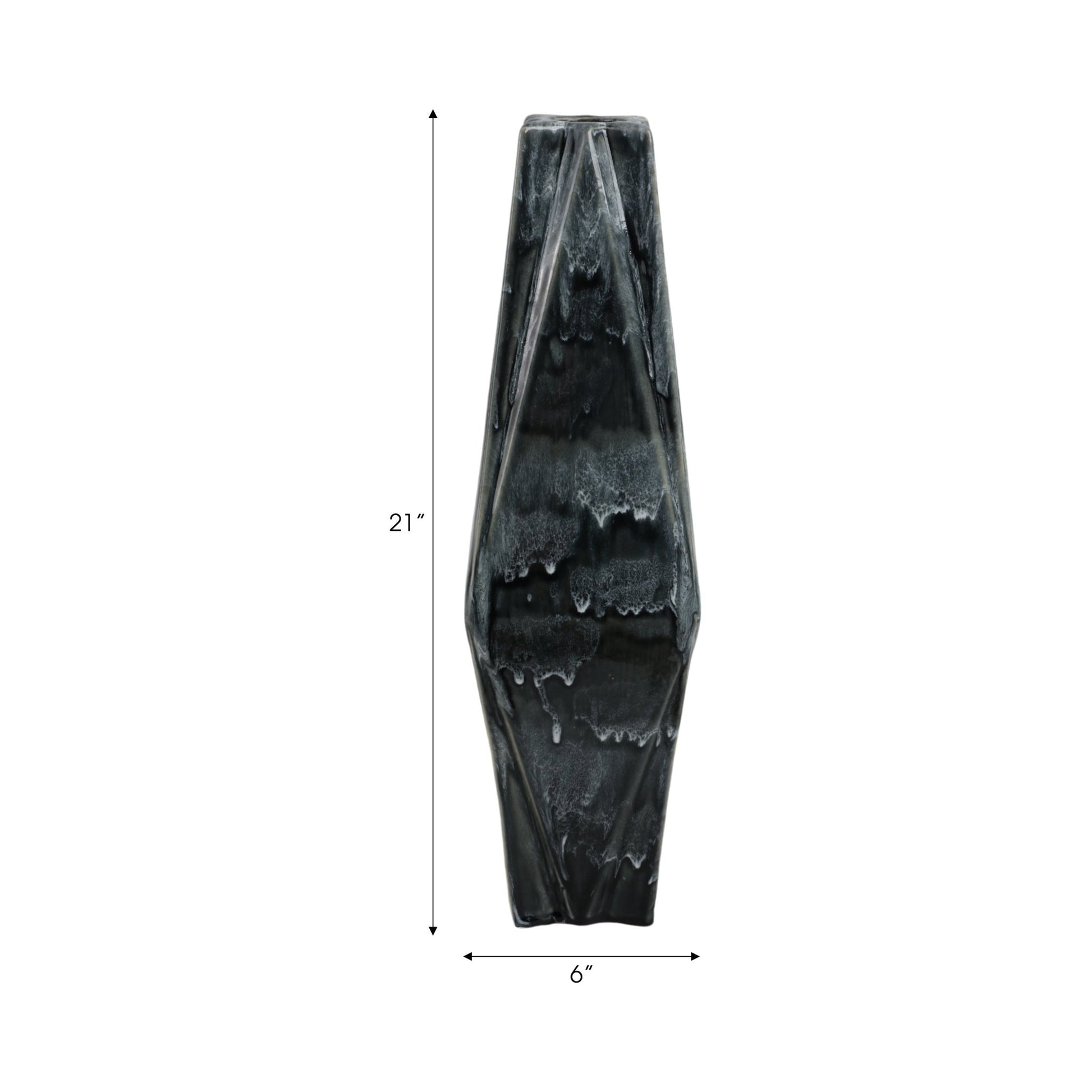 Bonney Grey Cer Vase Vases and Jars| Sagebrook Home