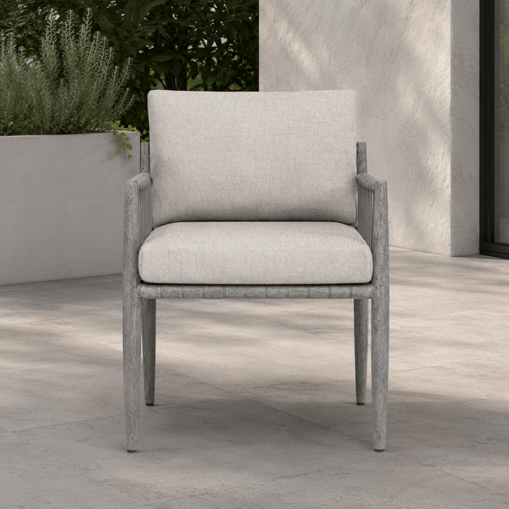 Borneo Outdoor Dove Dining Chair Outdoor Chairs| Uttermost