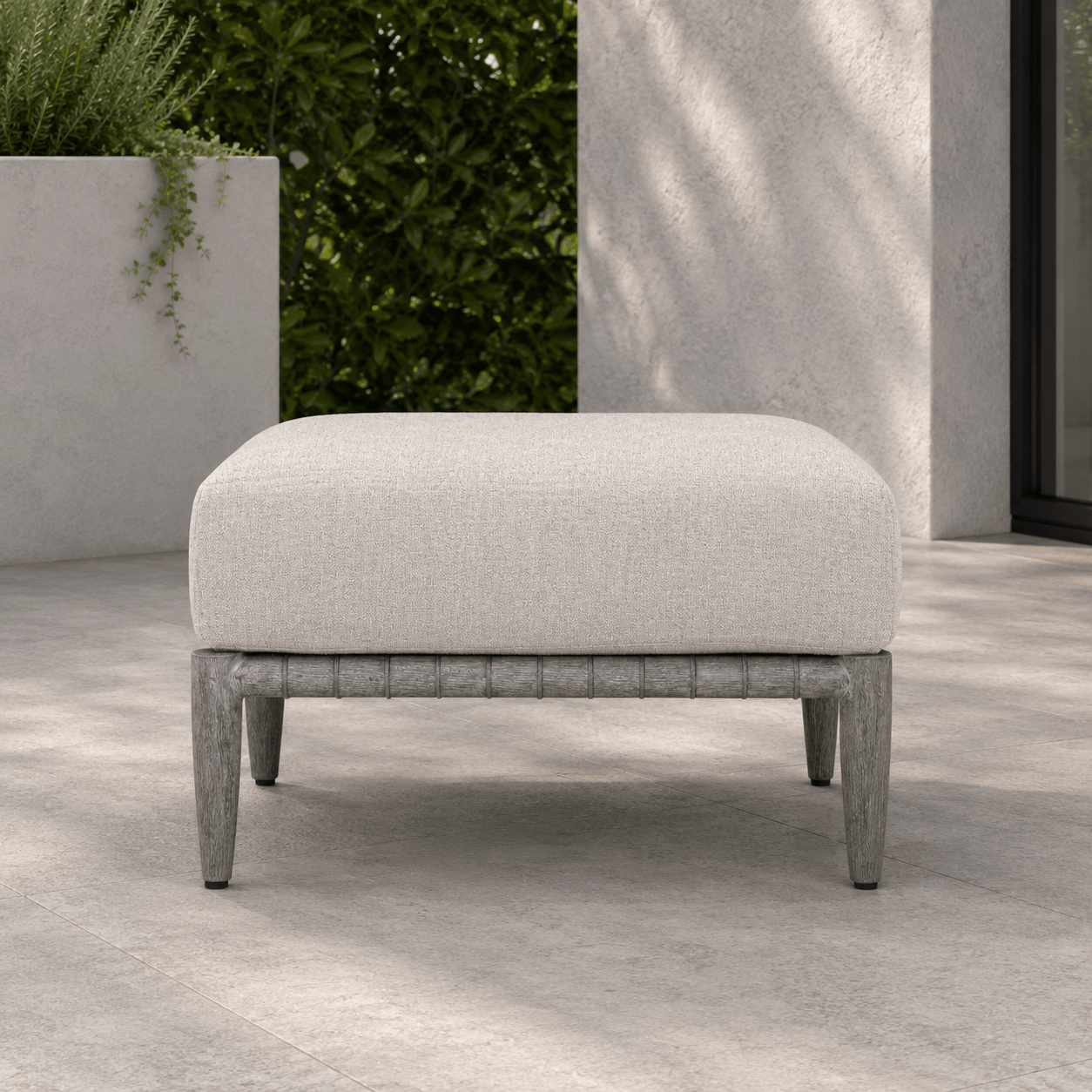 Borneo Outdoor Dove Ottoman Ottomans| Uttermost