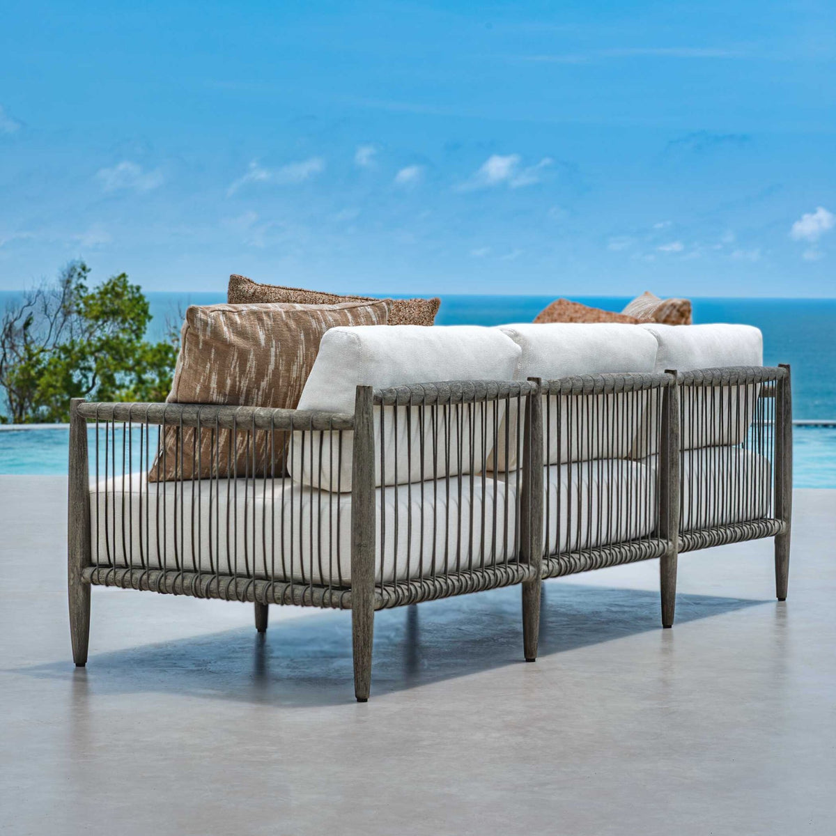Borneo Oyster White Outdoor Sofa Outdoor Loveseats & Sofas| Uttermost