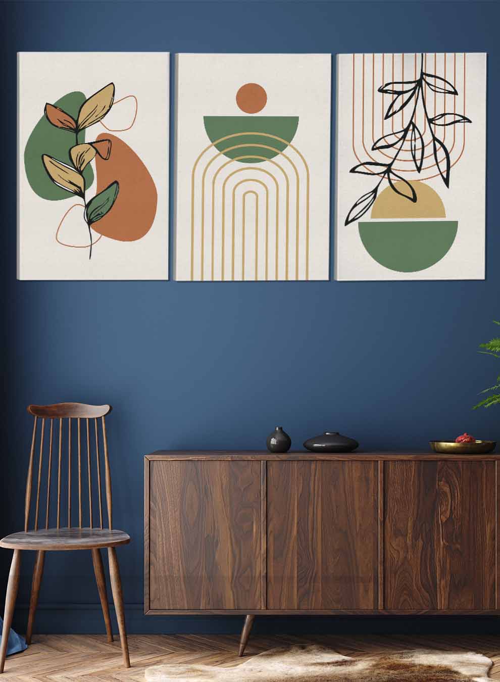 Botanical Abstract Paintings(set of 3) Paintings & Pictures| LOWHA