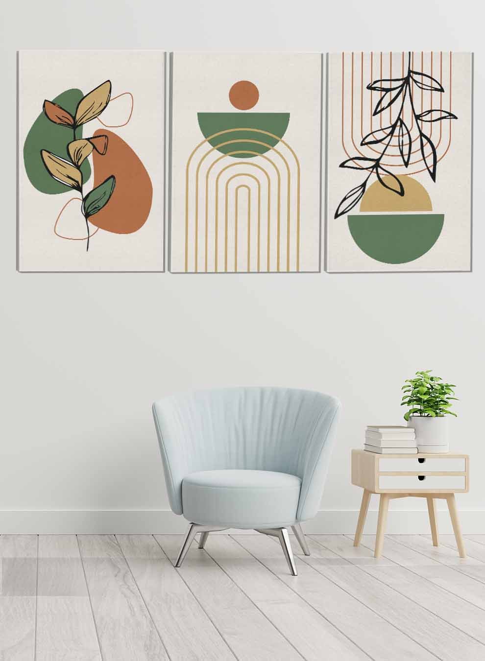 Botanical Abstract Paintings(set of 3) Paintings & Pictures| LOWHA