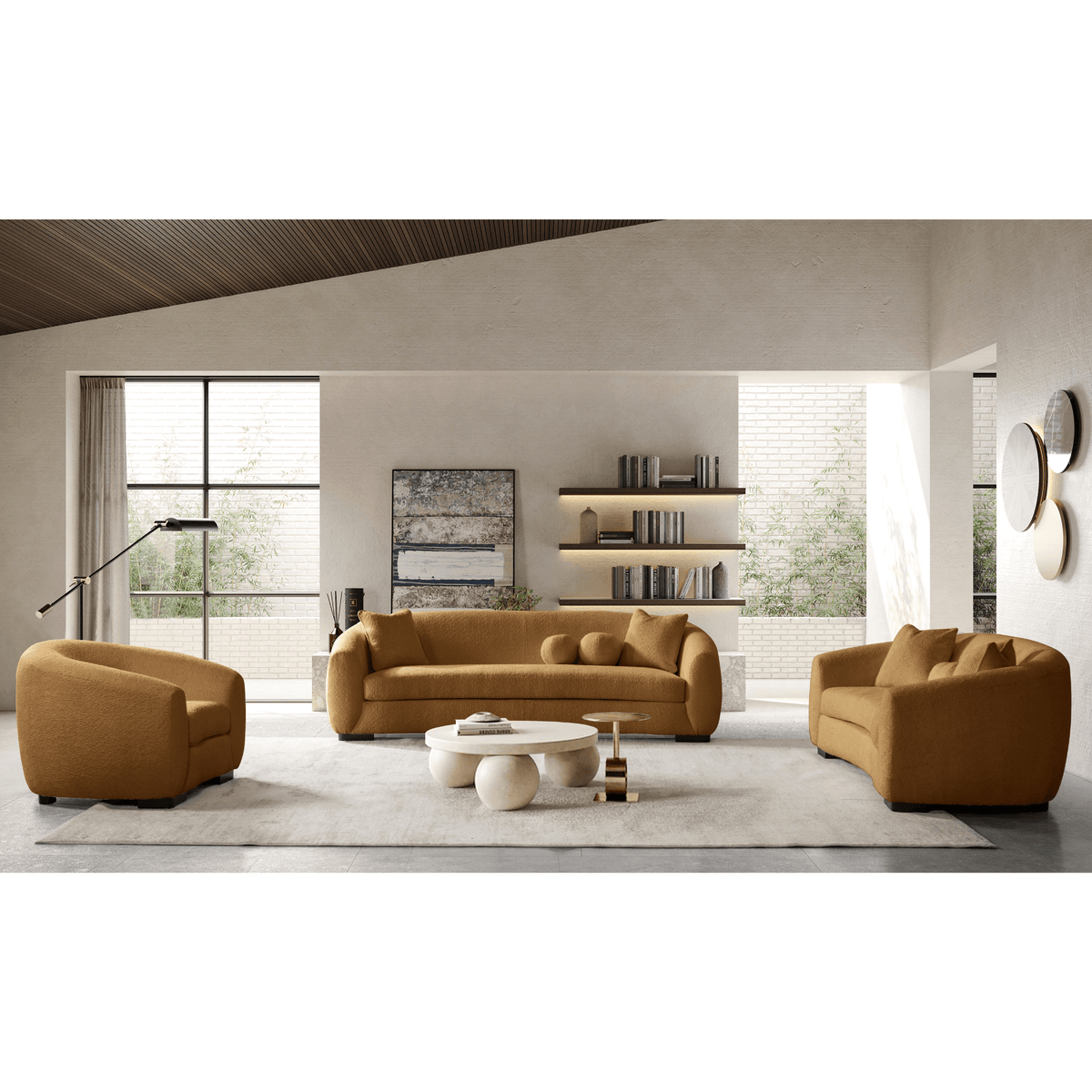 Bouclé Living room Set - Gray