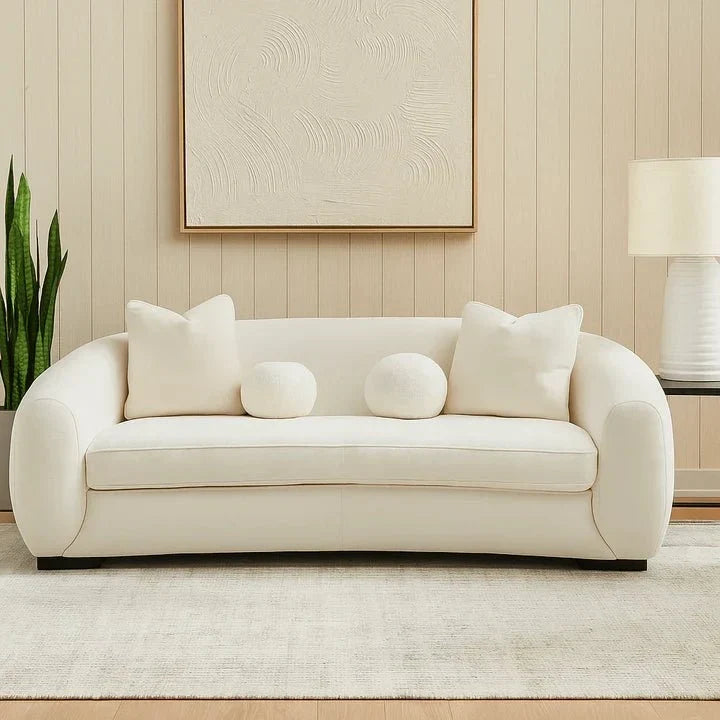 Bouclé Loveseat (194cm) - Linen