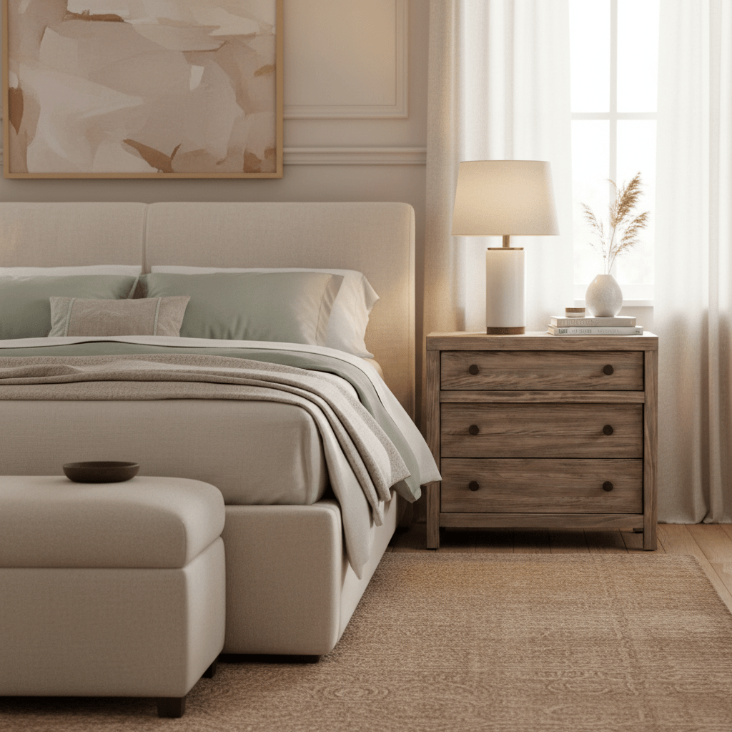 Boulder Three Drawer Nightstand Nightstands| Universal